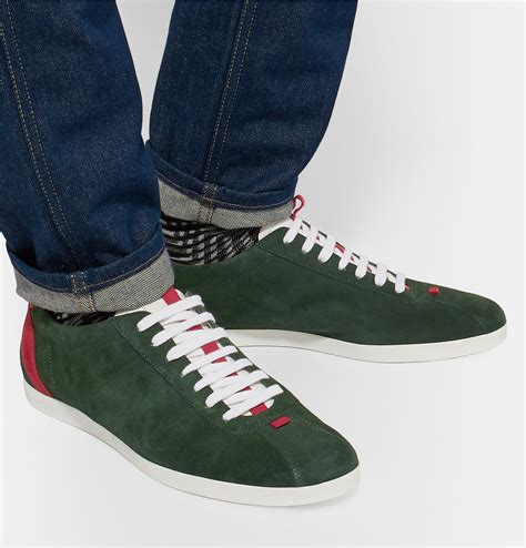 green suede gucci sneakers|saks fifth avenue Gucci sneakers.